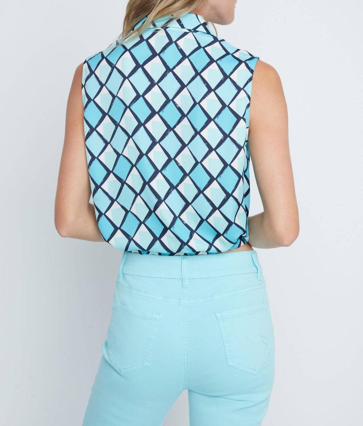 Renuar - Coastal Breeze Tie-front Blouse