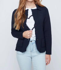 Renuar - Long Sleeve Knit Blazer