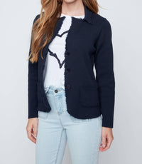 Renuar - Long Sleeve Knit Blazer