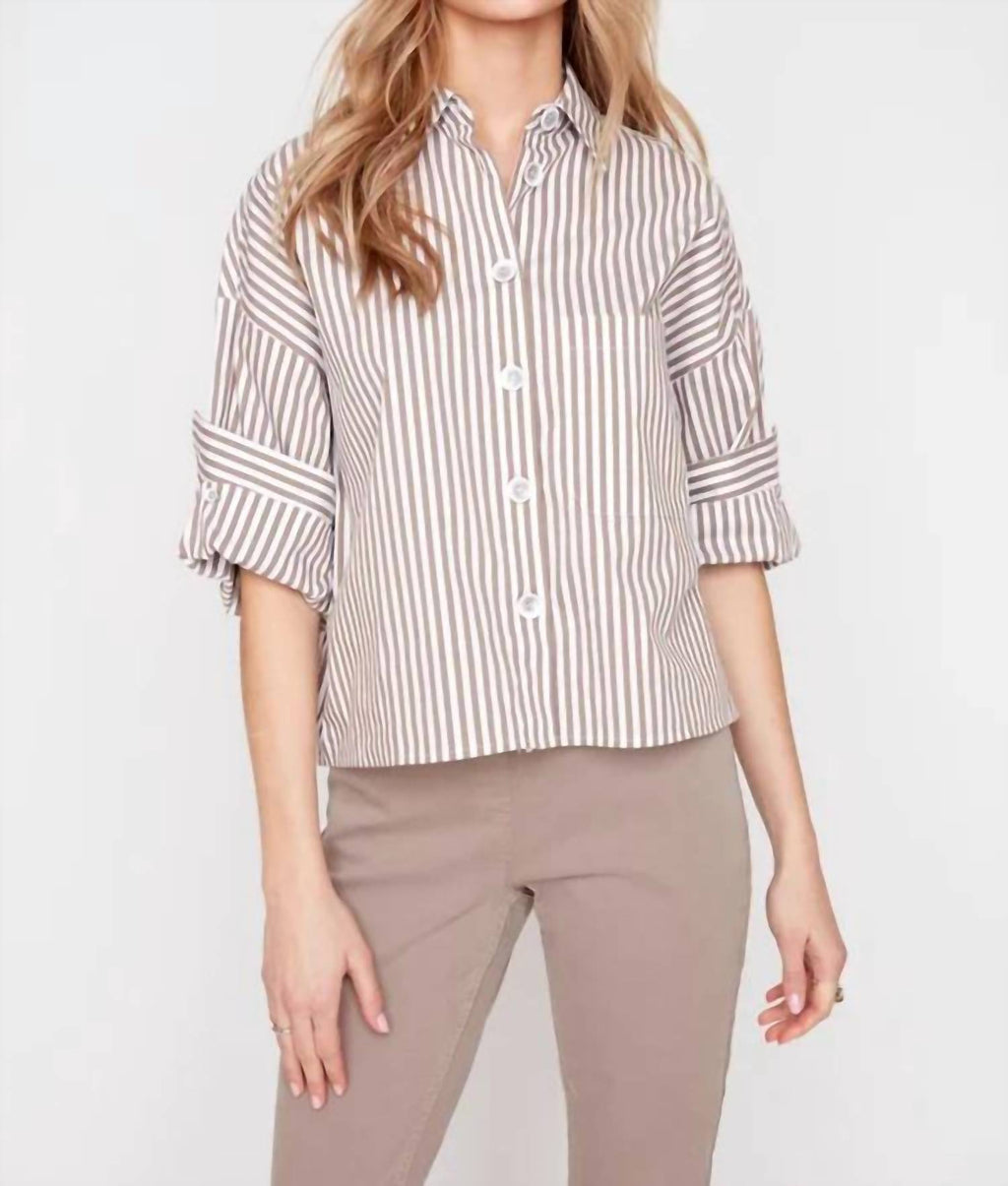 Renuar - Striped Cotton Blouse – Snagged & Bagged