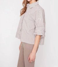 Renuar - Striped Cotton Blouse