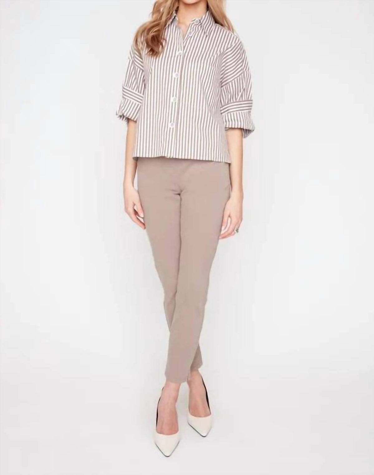 Renuar - Striped Cotton Blouse