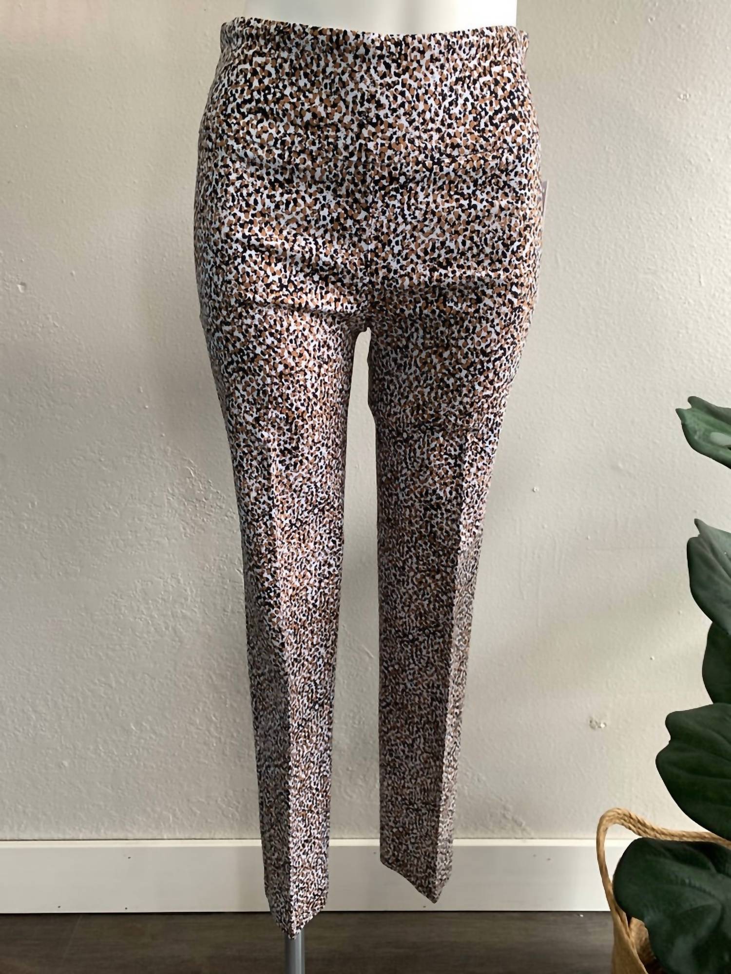 Renuar - Women's Woven Tricolor Pull On Pant - brown - clothing - pants