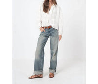 Repeat Cashmere - Floral Embroidered Blouse - blouses - clothing - cotton