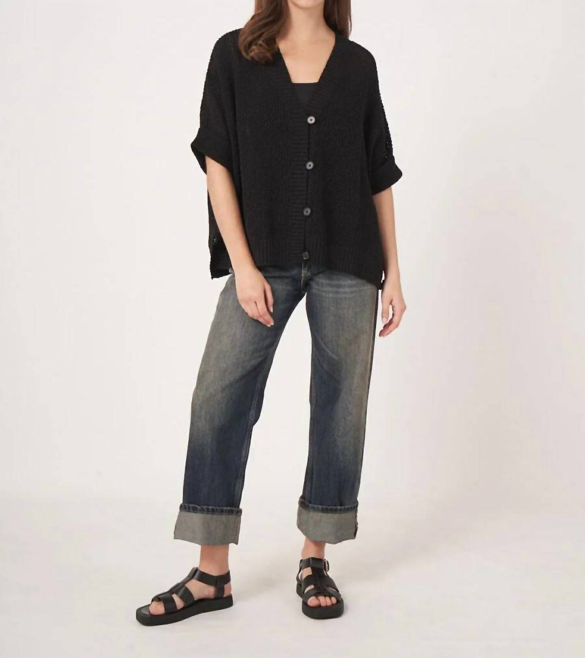 Repeat Cashmere - Oversized Crochet Cardigan