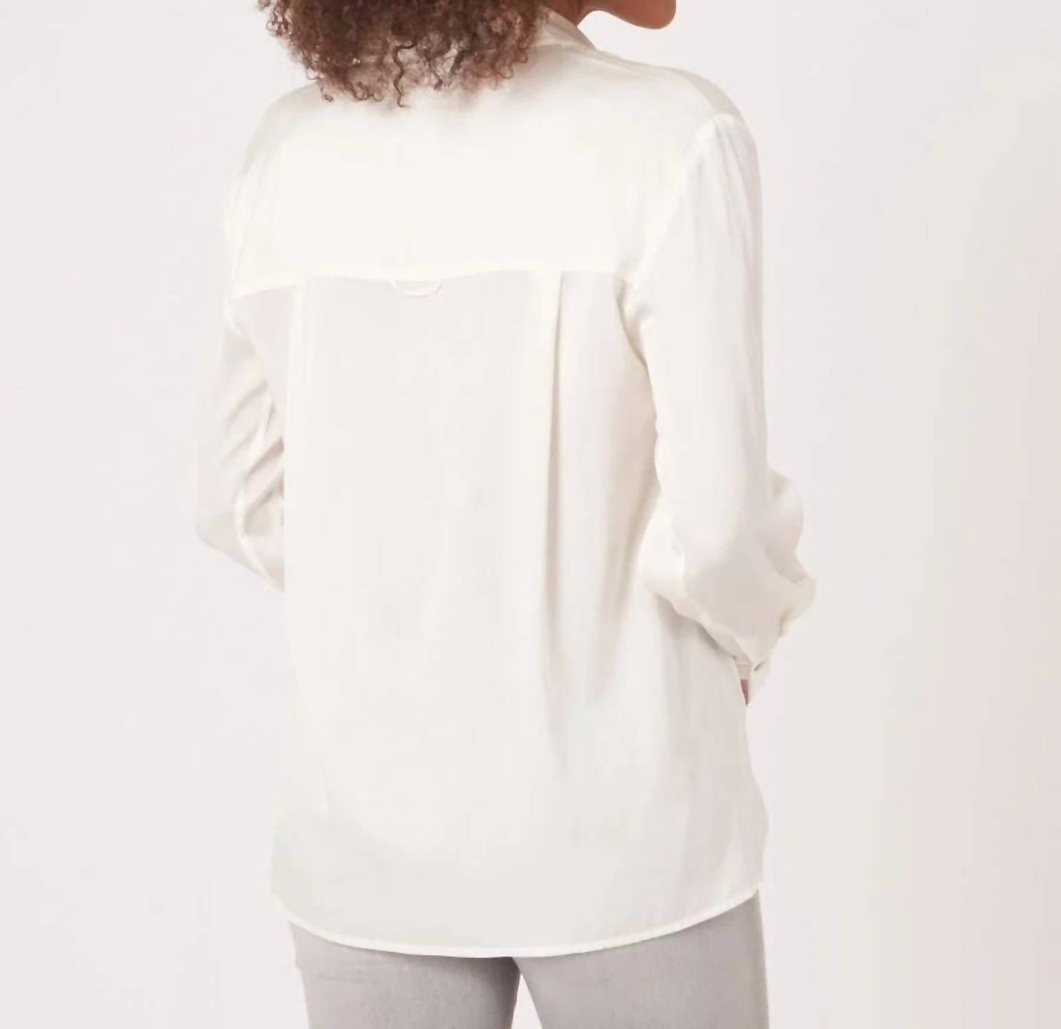Repeat Cashmere - Silk Shirt With Side Slits - button - down - shirts - clothing - shirts