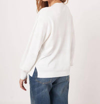 Repeat Cashmere - V - neck Sweater With Textured Stripes - clothing - cotton - blend - shirts