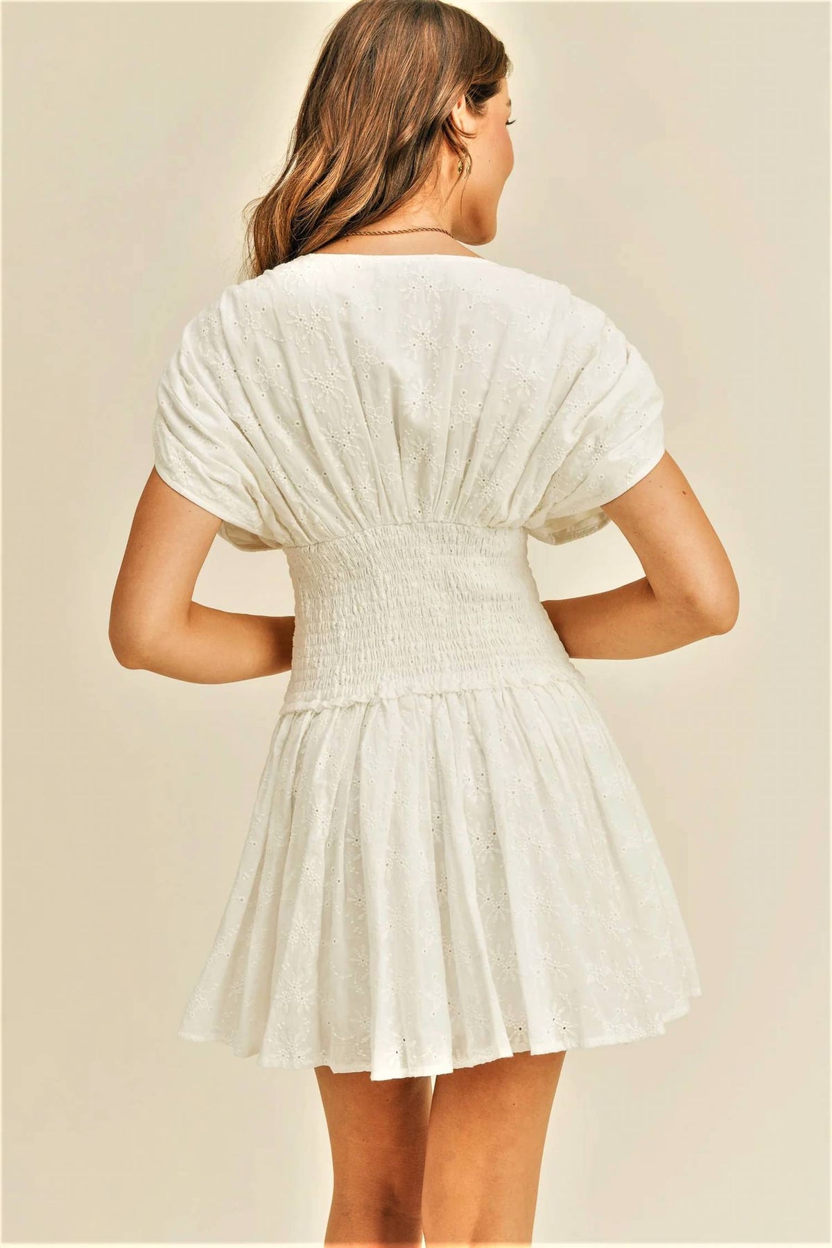 Reset By Jane - Eyelet Mini Dress