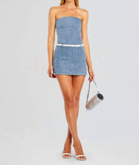 Retrofete - Rayne Mini Dress - blue - clothing - dresses