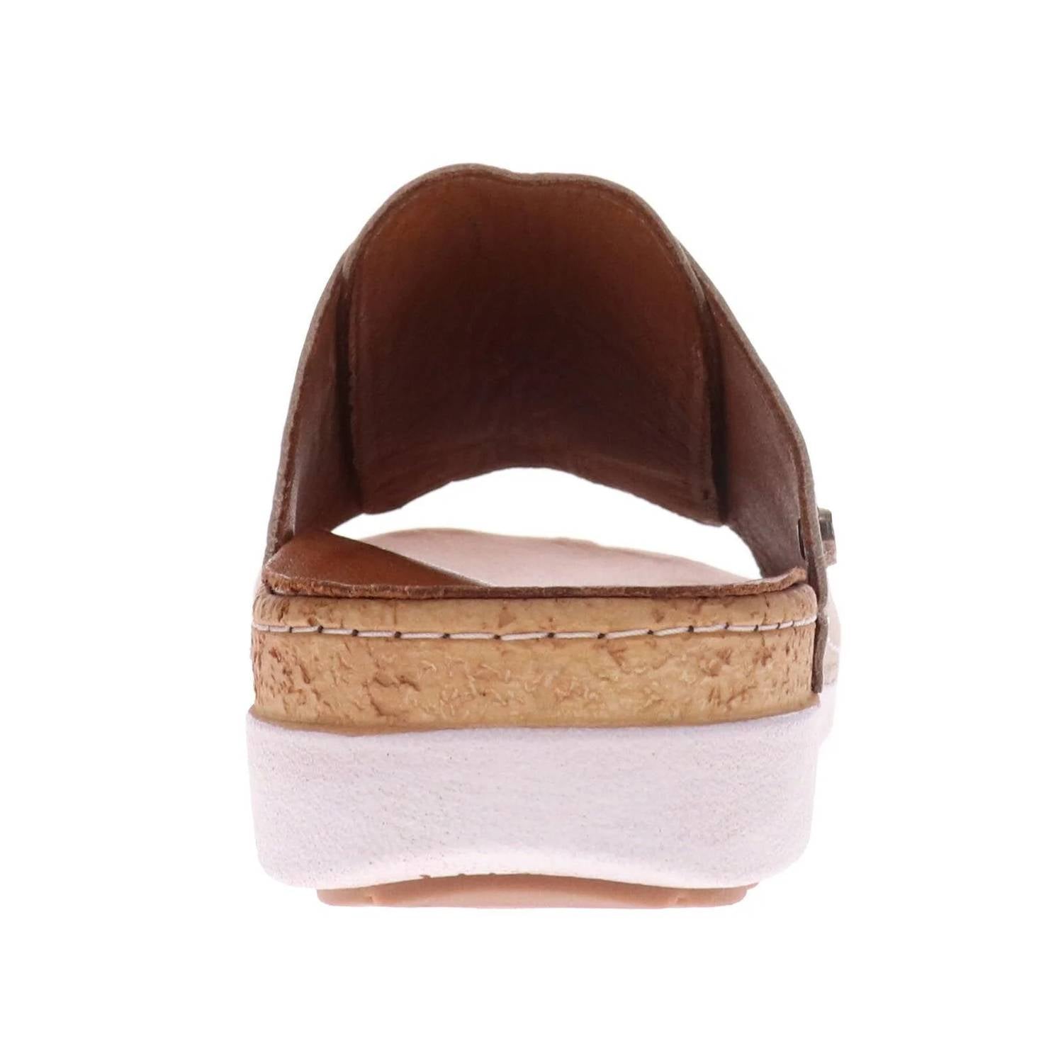 Revere - Women's Antalya Slide Sandal - brown - leather - sandals