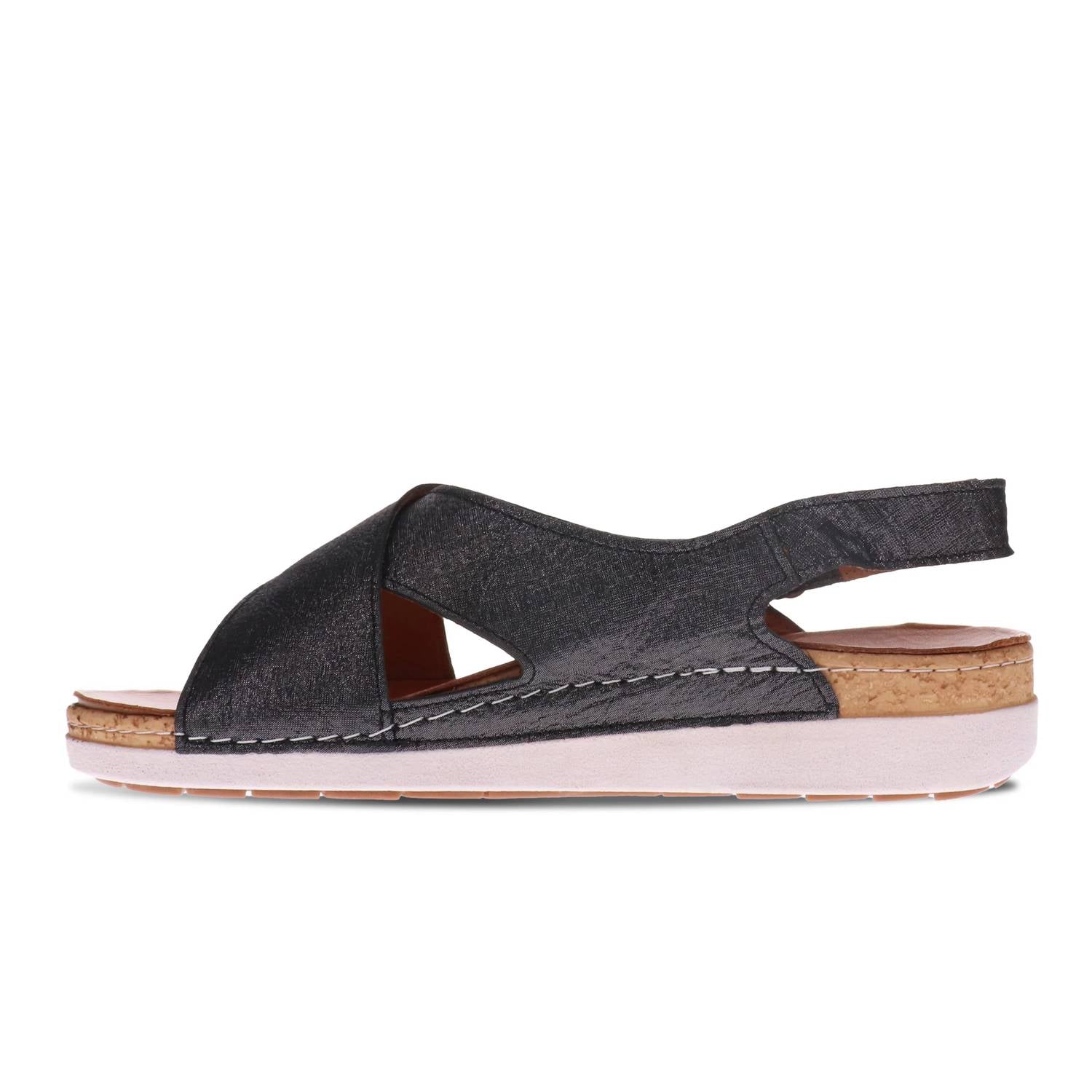 Revere - Women's Cottesloe Back Strap Sandal - black - leather - sandals