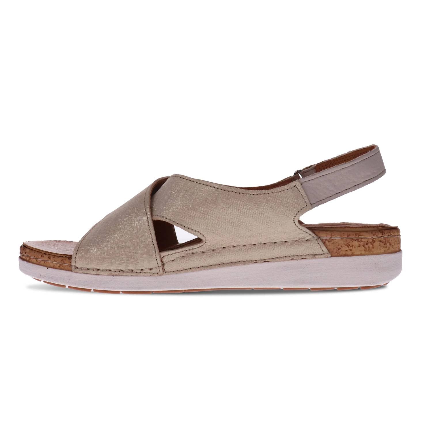 Revere - Women's Cottesloe Back Strap Sandal - gold - leather - sandals