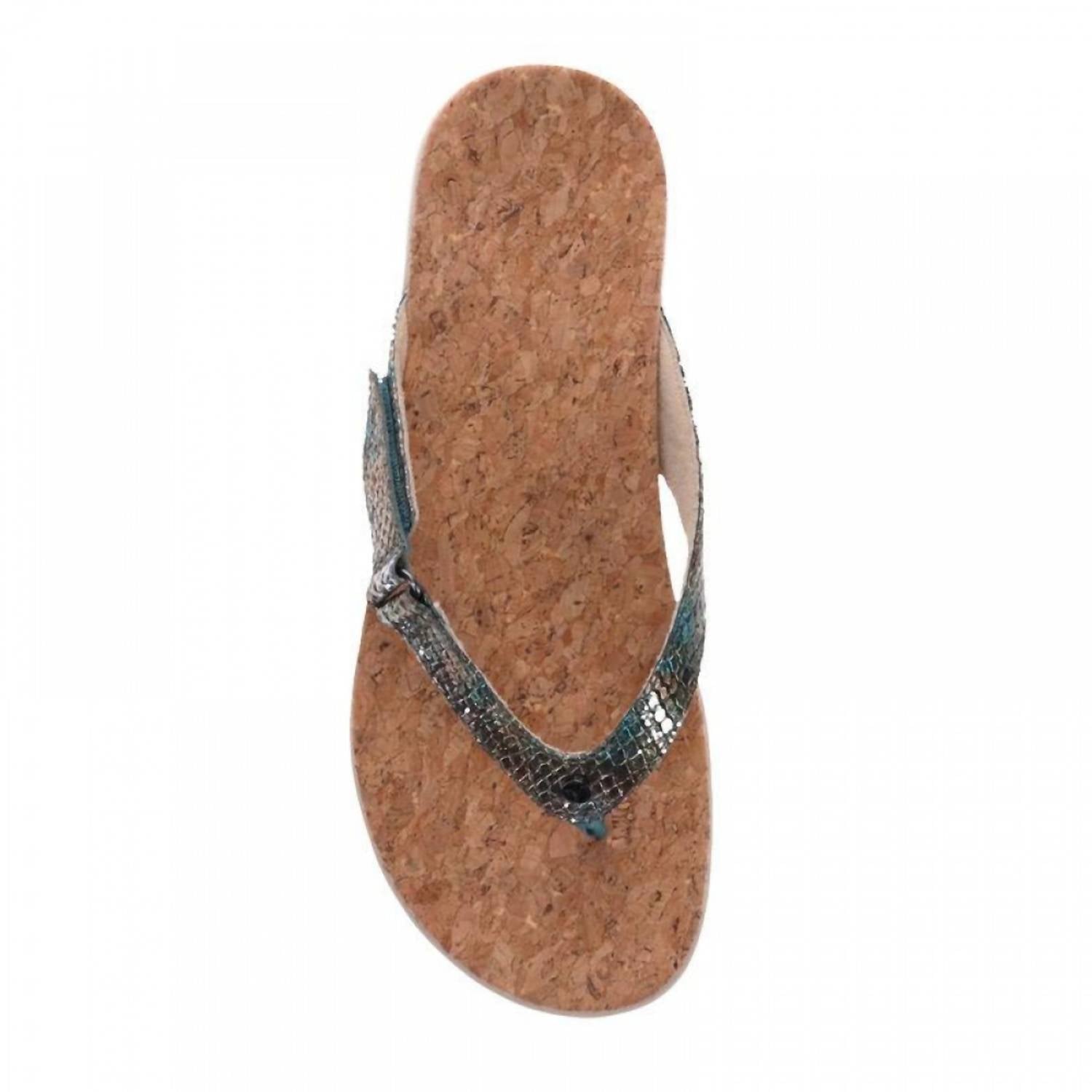 Revere - Women's Napoli Flip Flop Sandal - blue - sandals - shoes