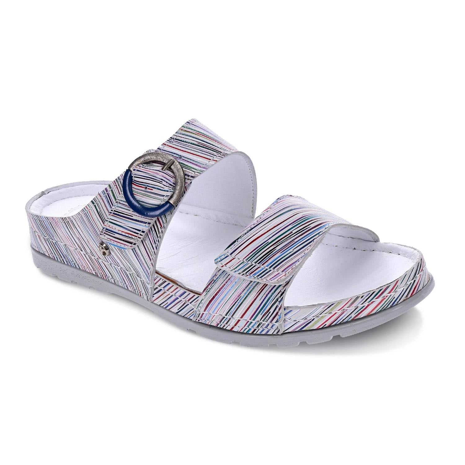 Revere - Women's Palma 2 Strap Slide Sandal - leather - sandals - shoes