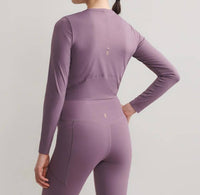 Rhone - Serene Fitted Long Sleeve - clothing - crop - tops - purple