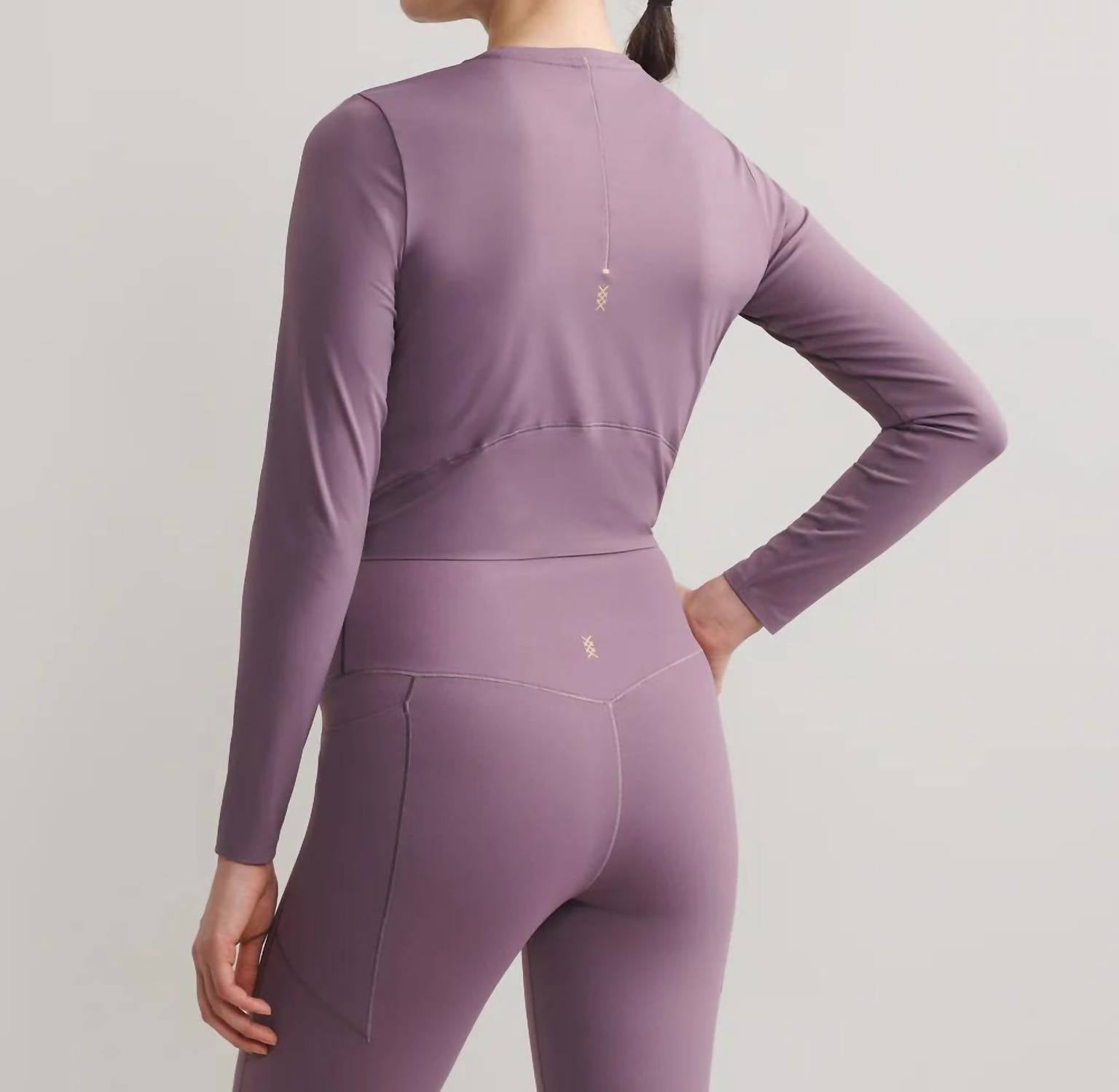 Rhone - Serene Fitted Long Sleeve - clothing - crop - tops - purple