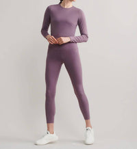 Rhone - Serene Fitted Long Sleeve - clothing - crop - tops - purple