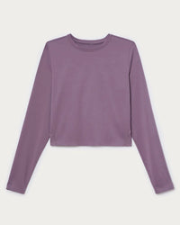 Rhone - Serene Fitted Long Sleeve - clothing - crop - tops - purple