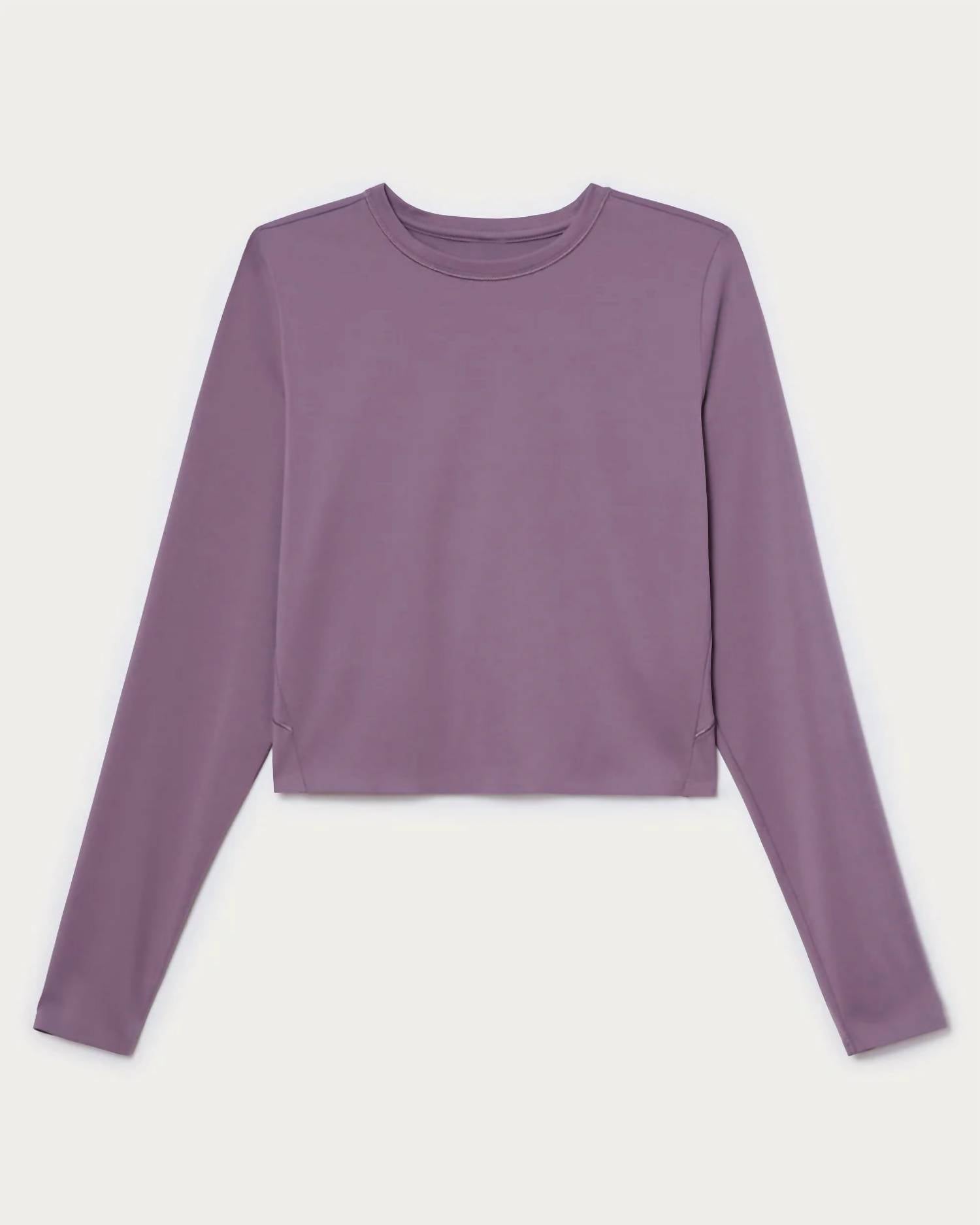 Rhone - Serene Fitted Long Sleeve - clothing - crop - tops - purple