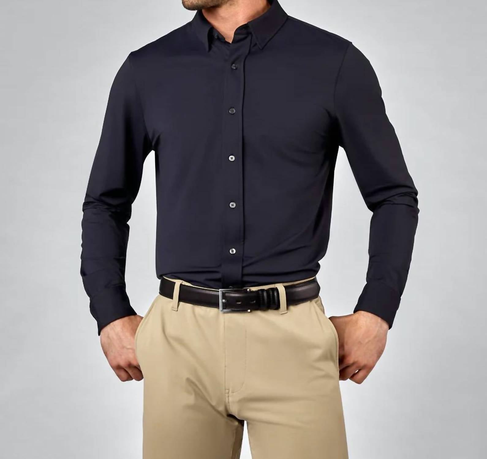 Rhone - Slim Fit Commuter Shirt - black - clothing - dress - shirts