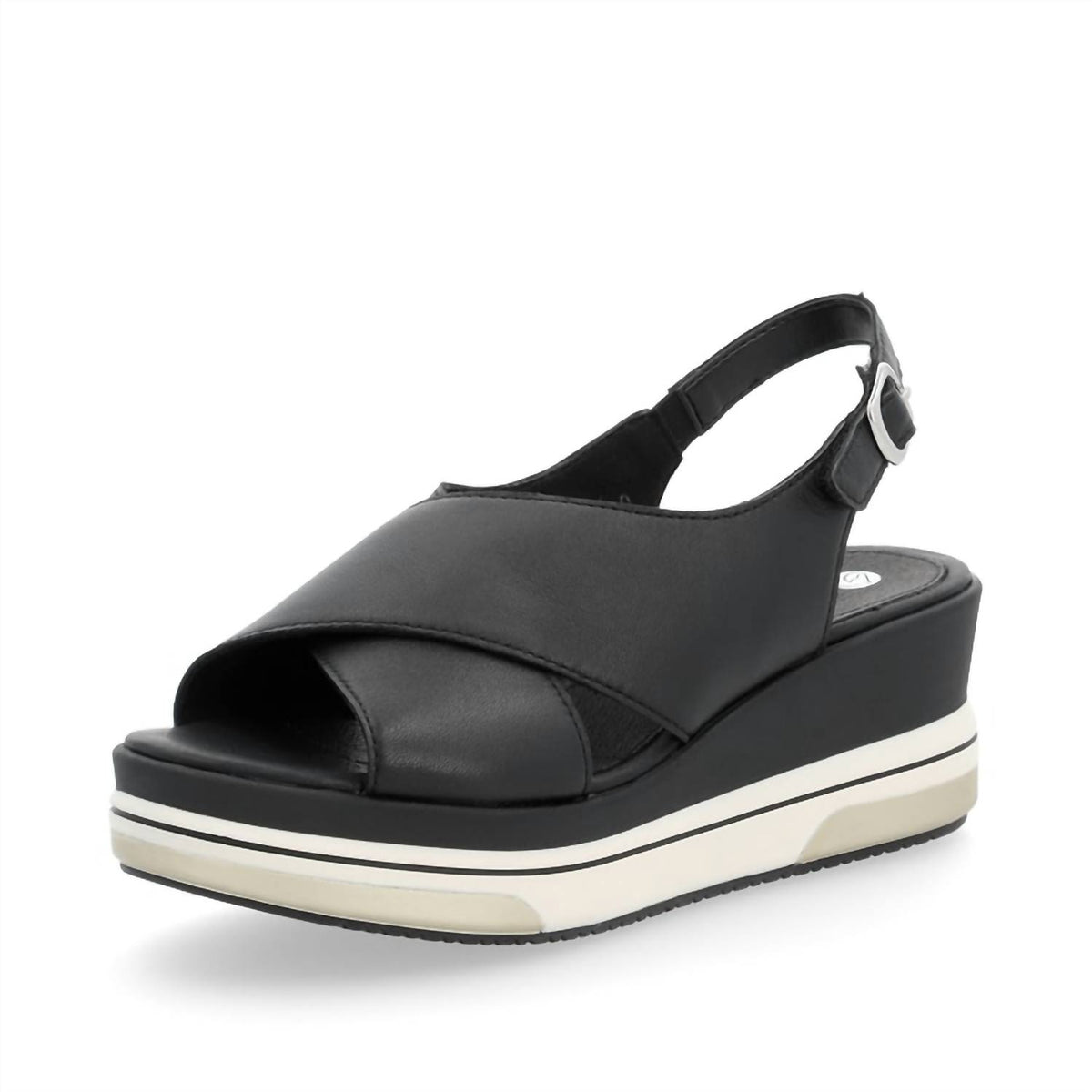 Rieker - Women's Cross Strap Wedge Sandals