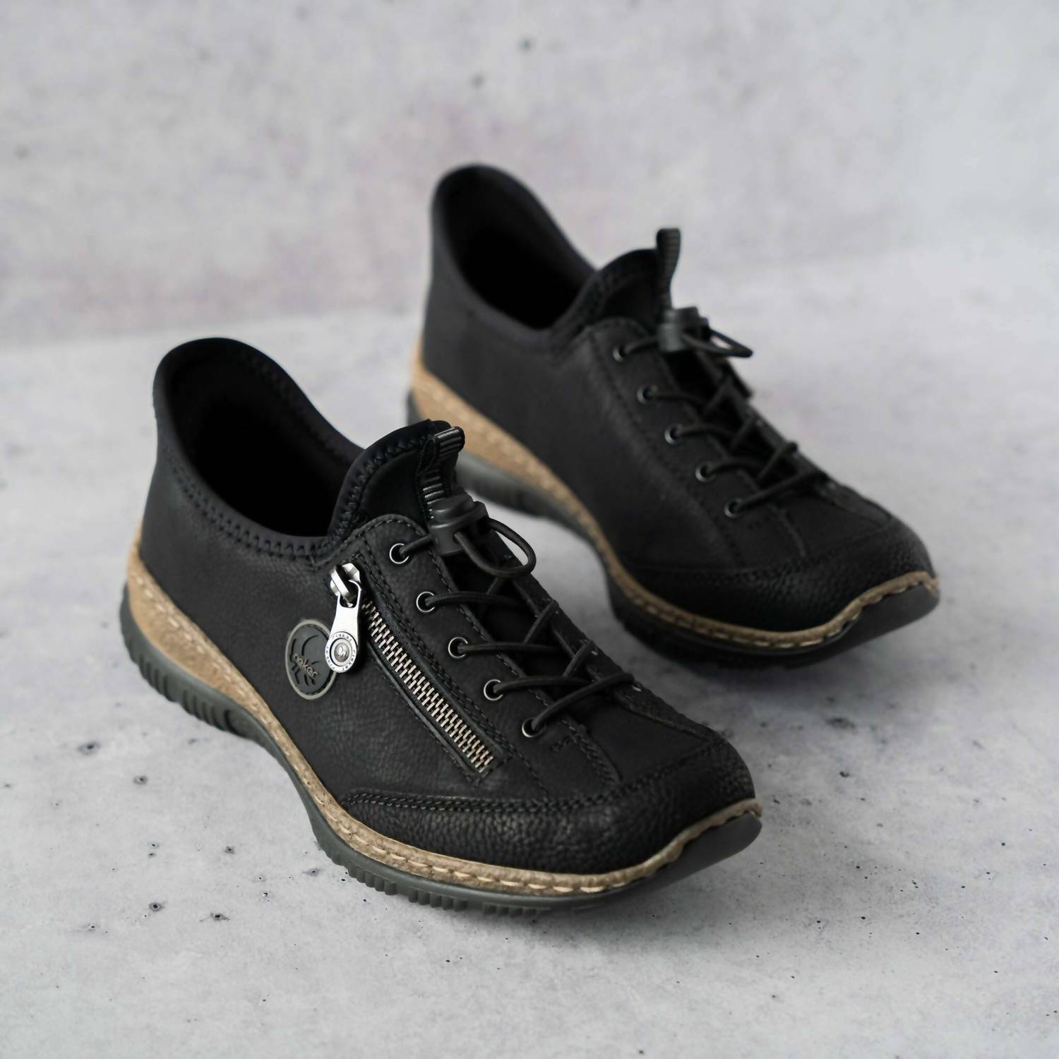 Rieker - Women's Forest Sneaker - black - shoes - sneakers