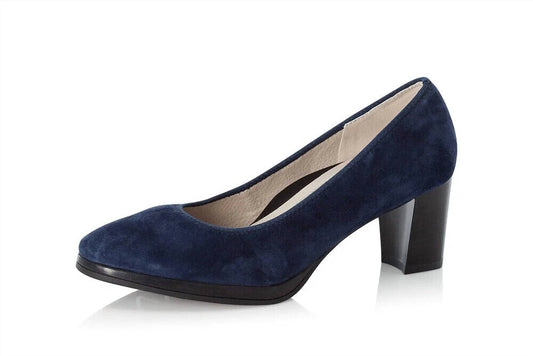Rieker - Women's Suede Heels - blue - heels - shoes