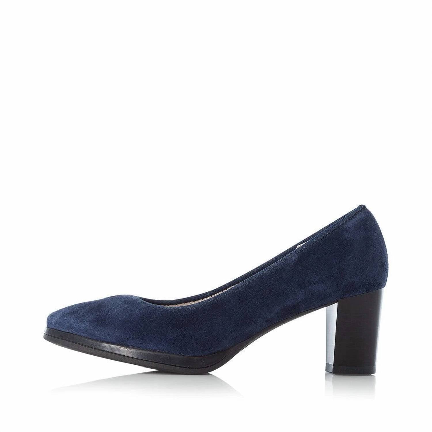 Rieker - Women's Suede Heels - blue - heels - shoes