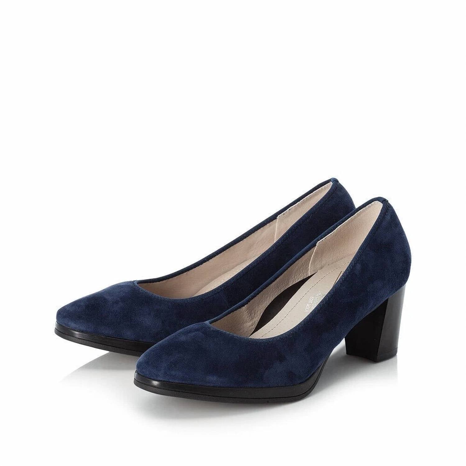 Rieker - Women's Suede Heels - blue - heels - shoes