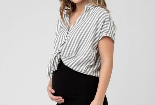 Ripe - Ada Relaxed Maternity Top Shirt - button - down - shirts - clothing - grey