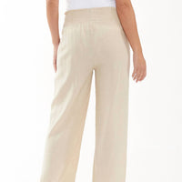 Ripe - Indi Maternity Wide Leg Pant - beige - clothing - linen