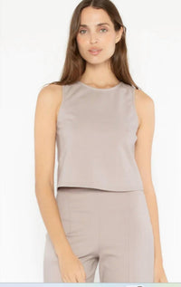Ripley Rader - Ponte Knit Tank - beige - clothing - tank - tops