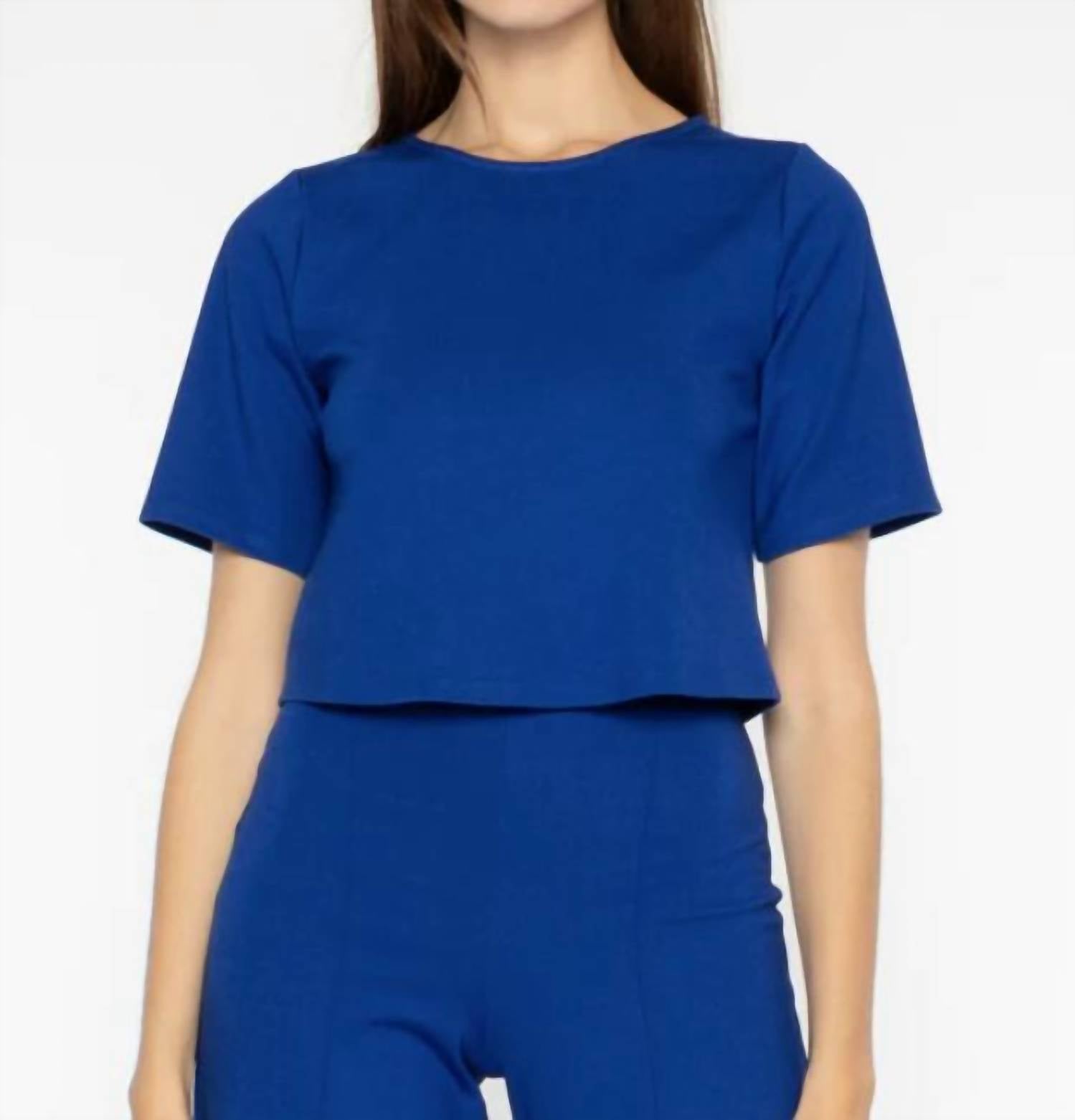 Ripley Rader - SS Ponte Top - blue - clothing - shirts