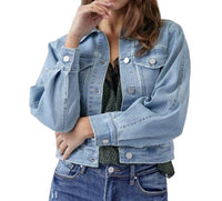 Risen - Balloon Sleeve Denim Jacket
