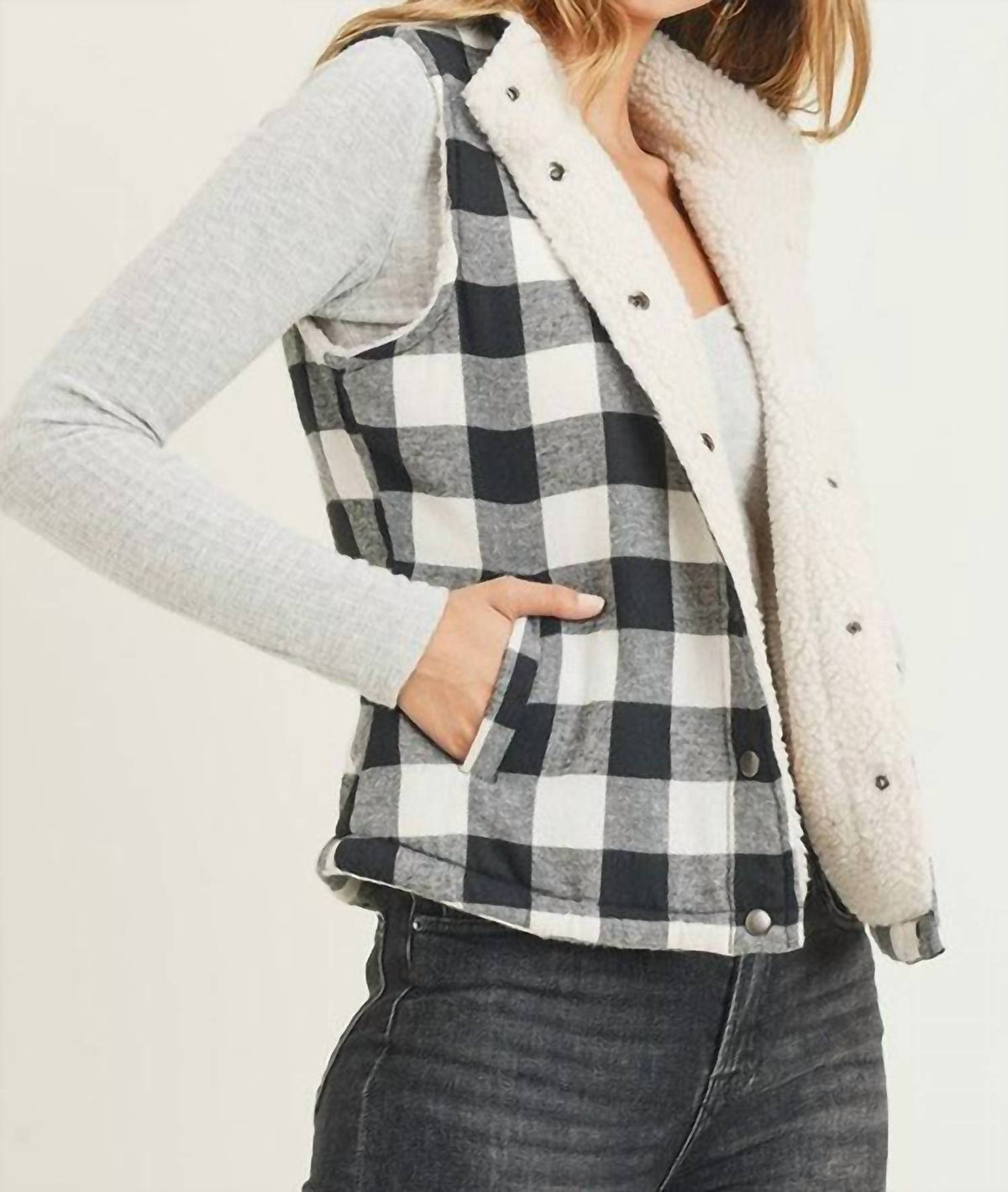 Risen - Checks Out Sherpa Vest