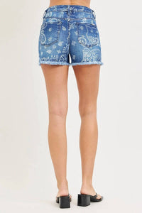 Risen - Classic Denim Paisley Shorts