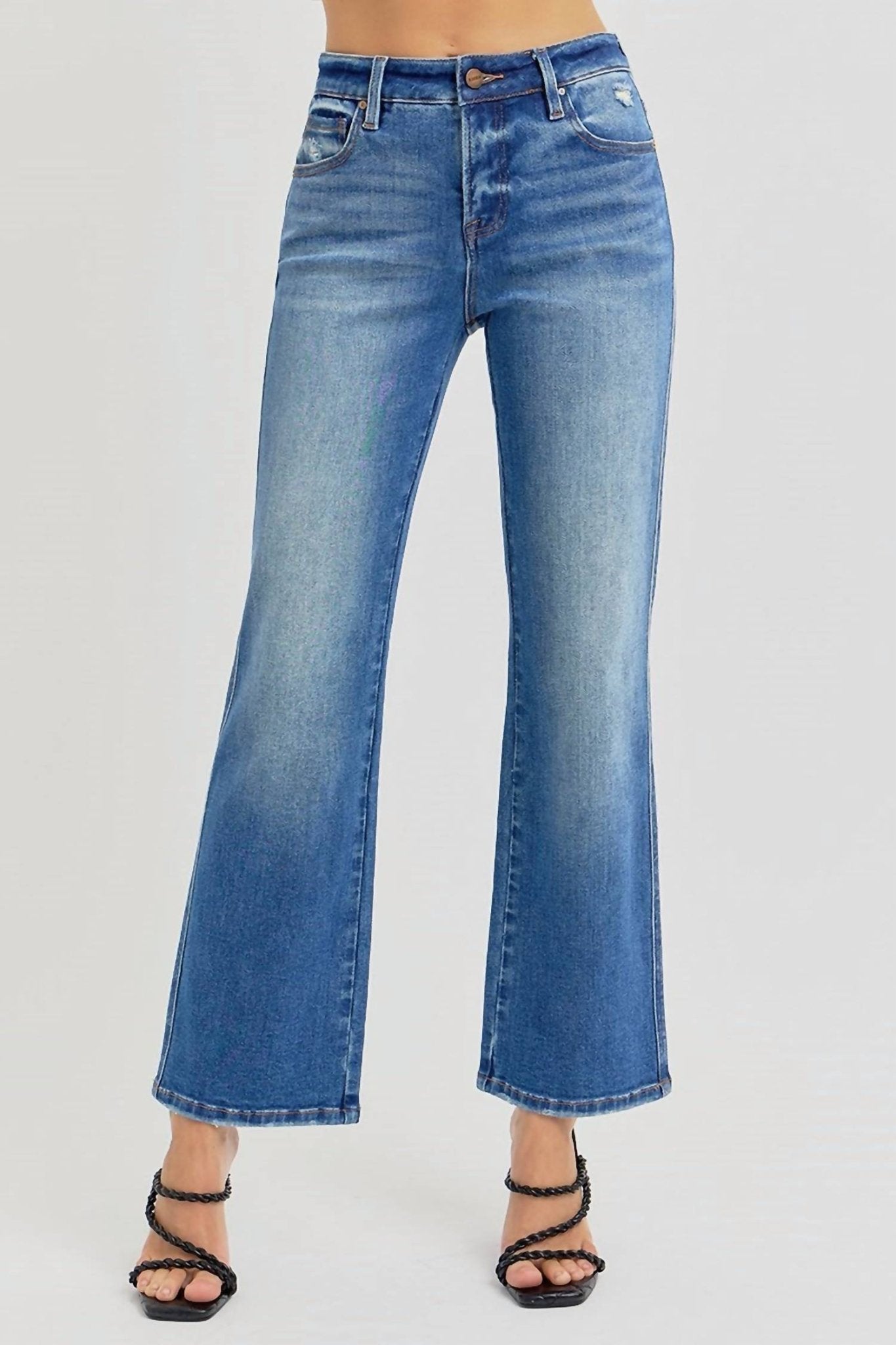 Risen - Dani High Rise Jeans - blue - clothing - cotton - blend