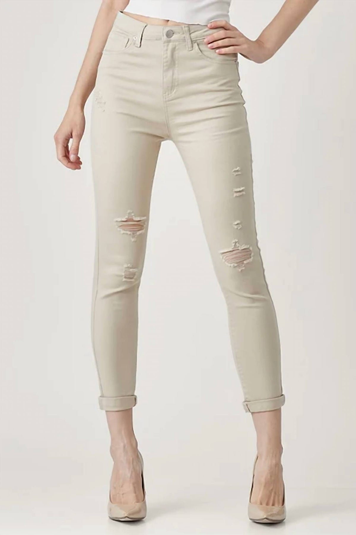 Risen - Distressed Skinny Jean