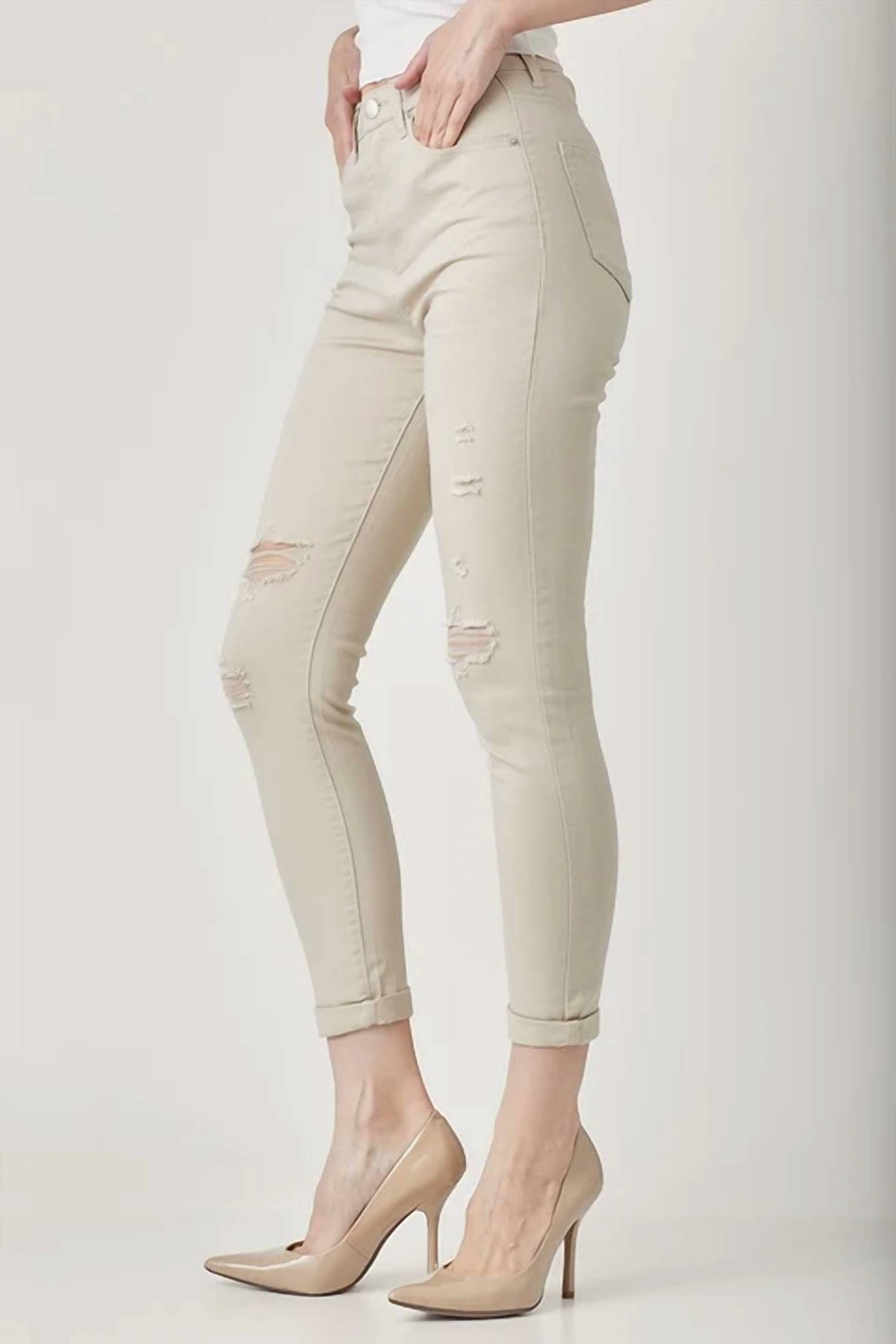 Risen - Distressed Skinny Jean