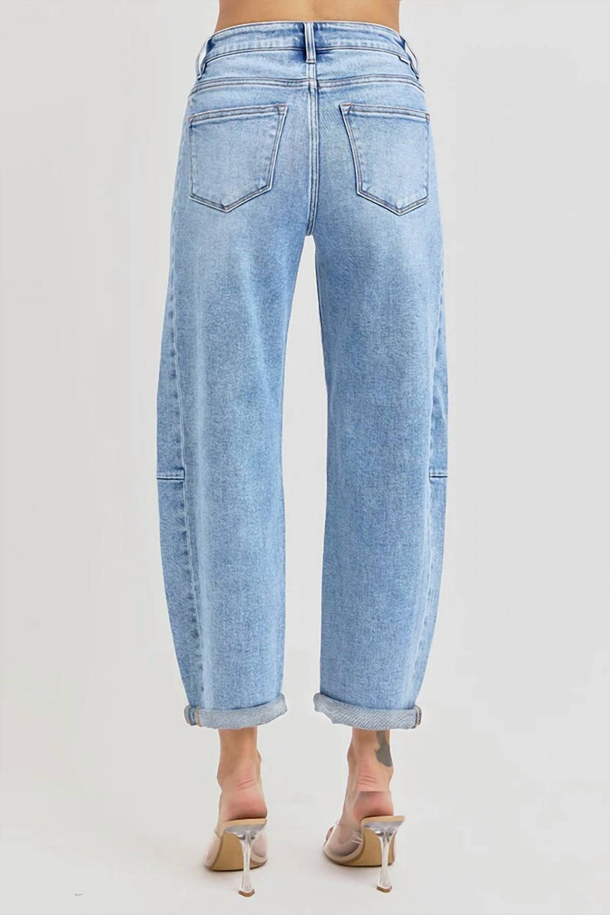 Risen - High Rise Barrel Jeans