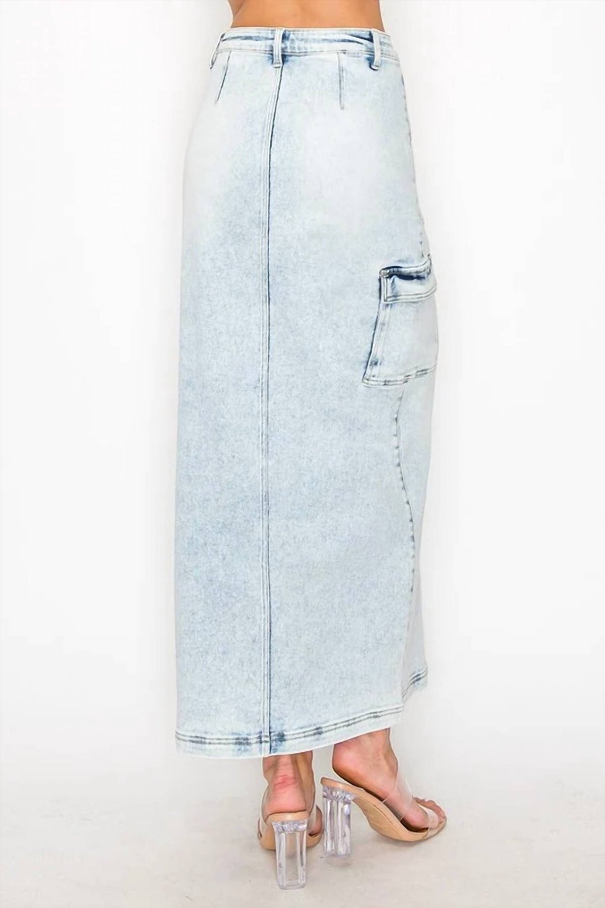 Risen - High Rise Cargo Maxi Cargo Skirt