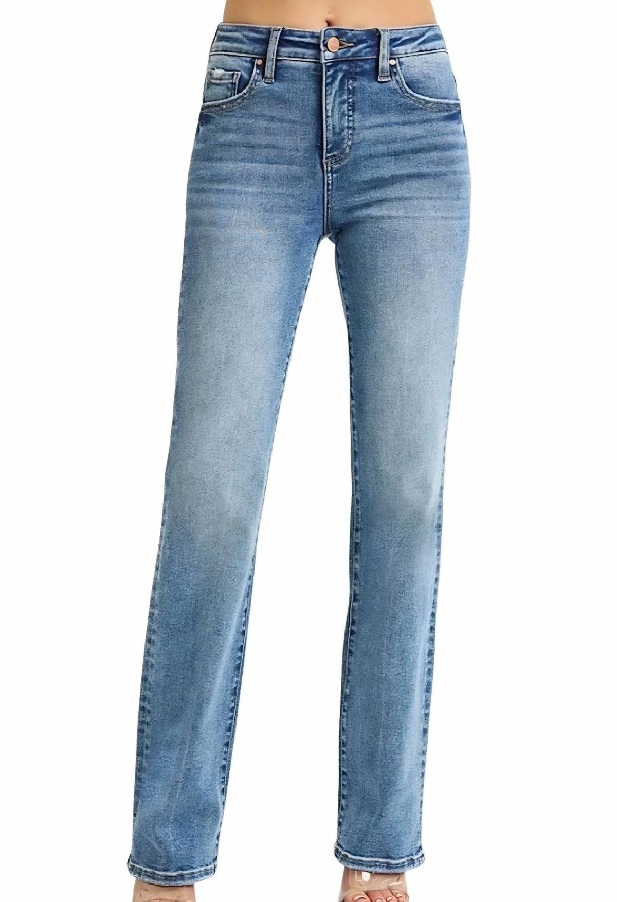 Risen - High Rise Straight Leg Jeans