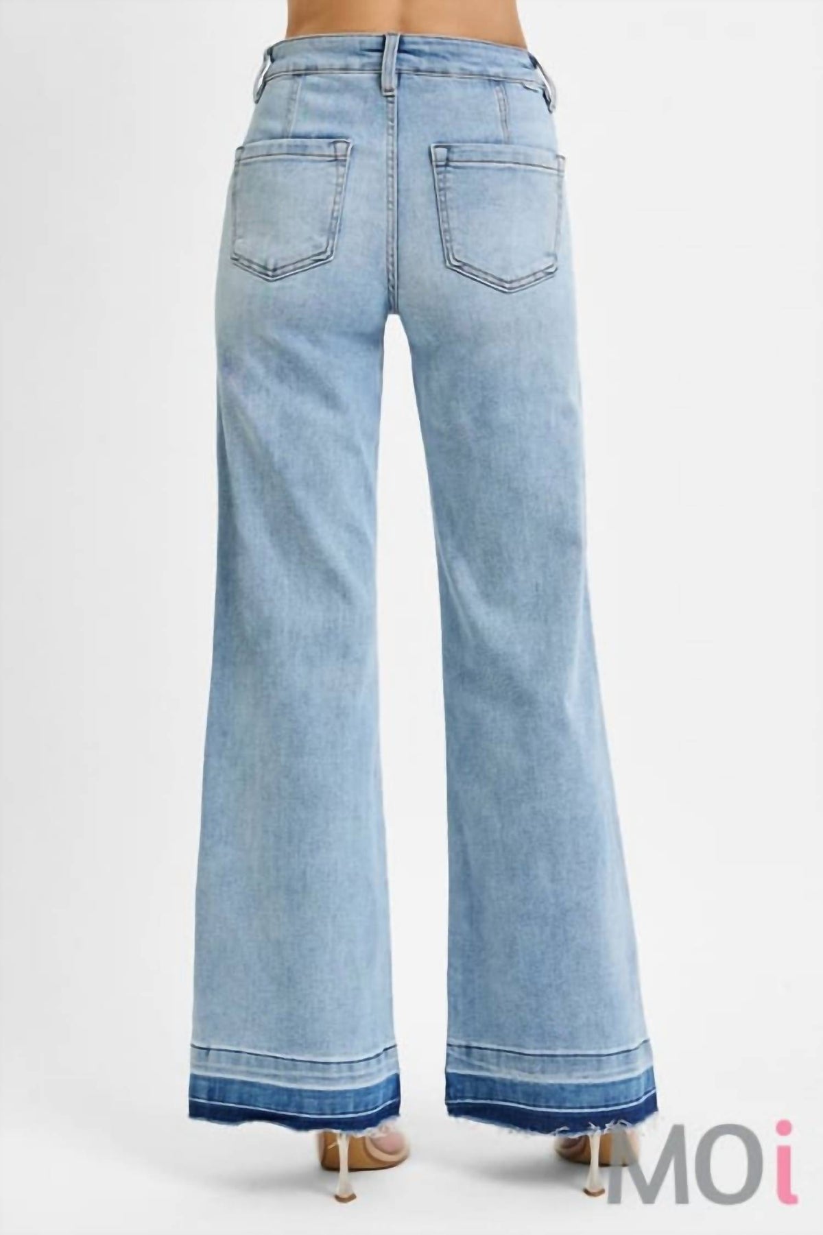 Risen - High Rise Wide Leg Jeans