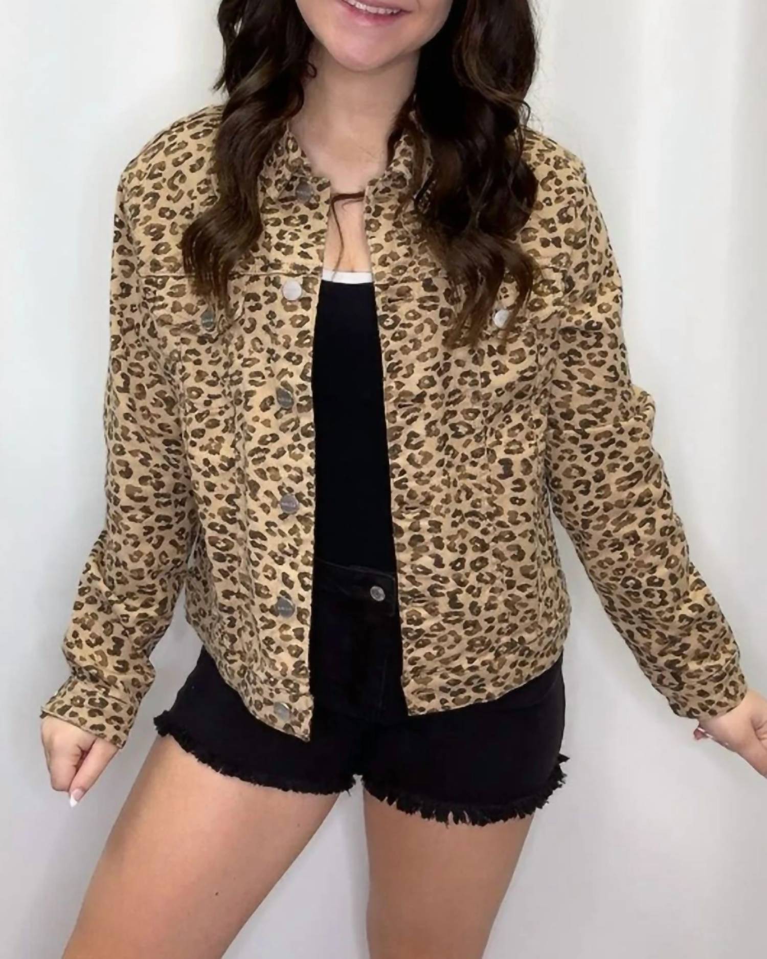 Risen - Leopard Oversized Jacket - animal - brown - casual - jacket