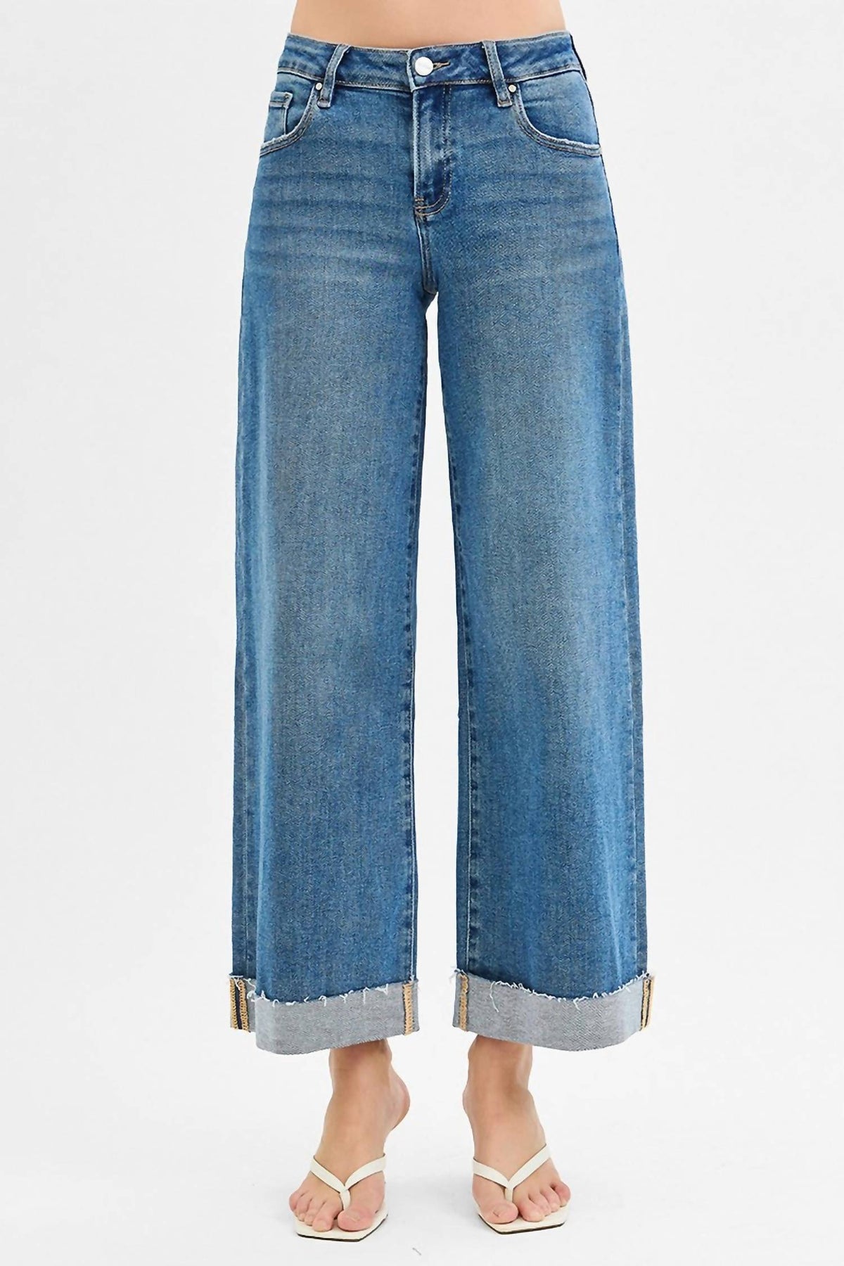 Risen - Low Rise Ankle Cuff Jean