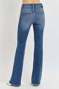Risen - Mid-rise Flare Leg Basic Jeans