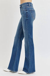 Risen - Mid-rise Flare Leg Basic Jeans