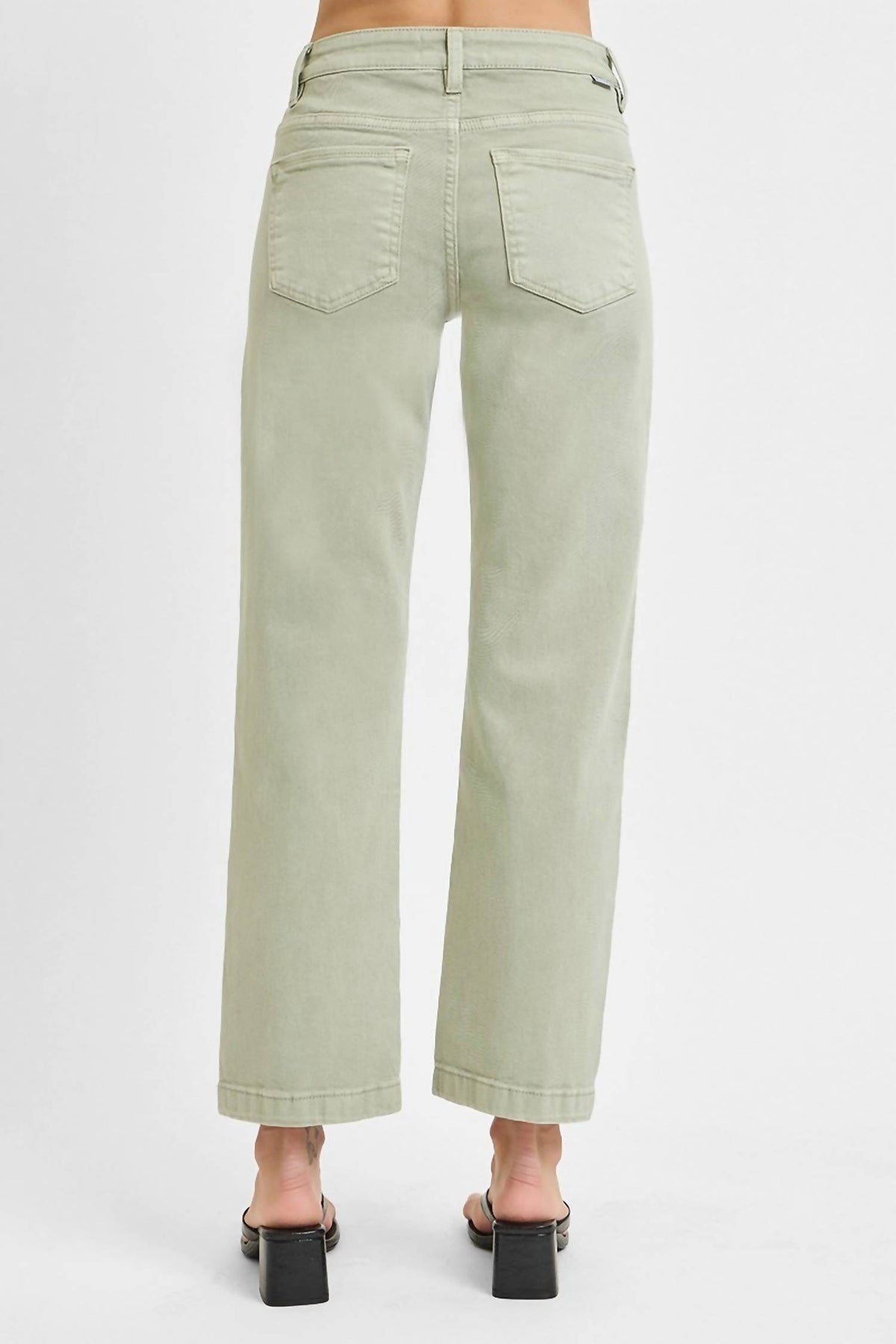 Risen - Mid Rise Straight Jeans
