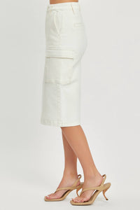 Risen - Midi Denim Cargo Skirt