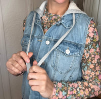 Risen - Saffira Hooded Denim Vest